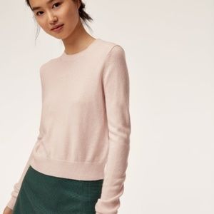 ARITZIA Sunday Best MARI SWEATER Winter Pink NEW Large with tag